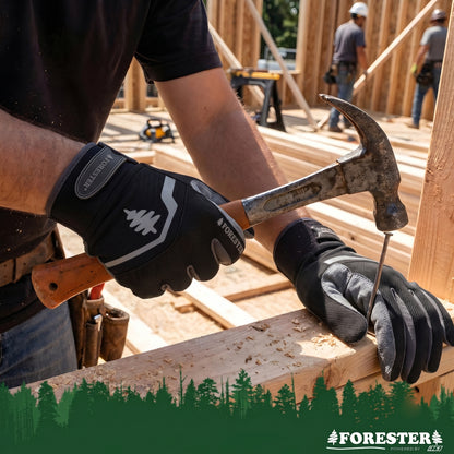 Forester All Purpose Work Glove - With Velcro Closure - Black