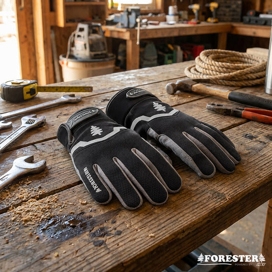 Forester All Purpose Work Glove - With Velcro Closure - Black