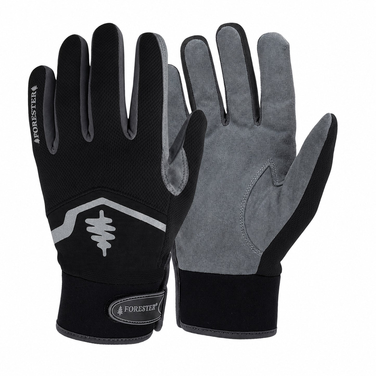 Forester All Purpose Work Glove - With Velcro Closure - Black