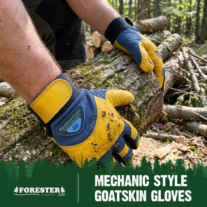 FORESTER Mechanic Style Goat Skin Work Gloves