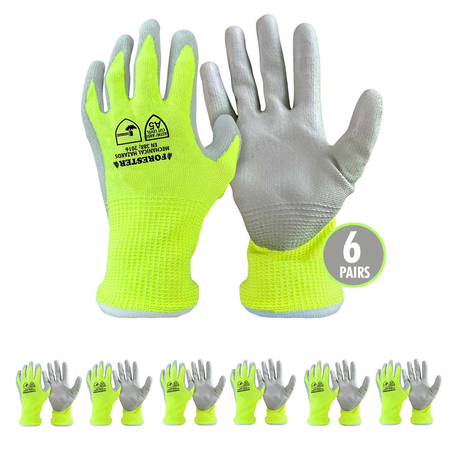 FORESTER Heavy Duty Cut Resistant Gloves  - Economy Multi Pack