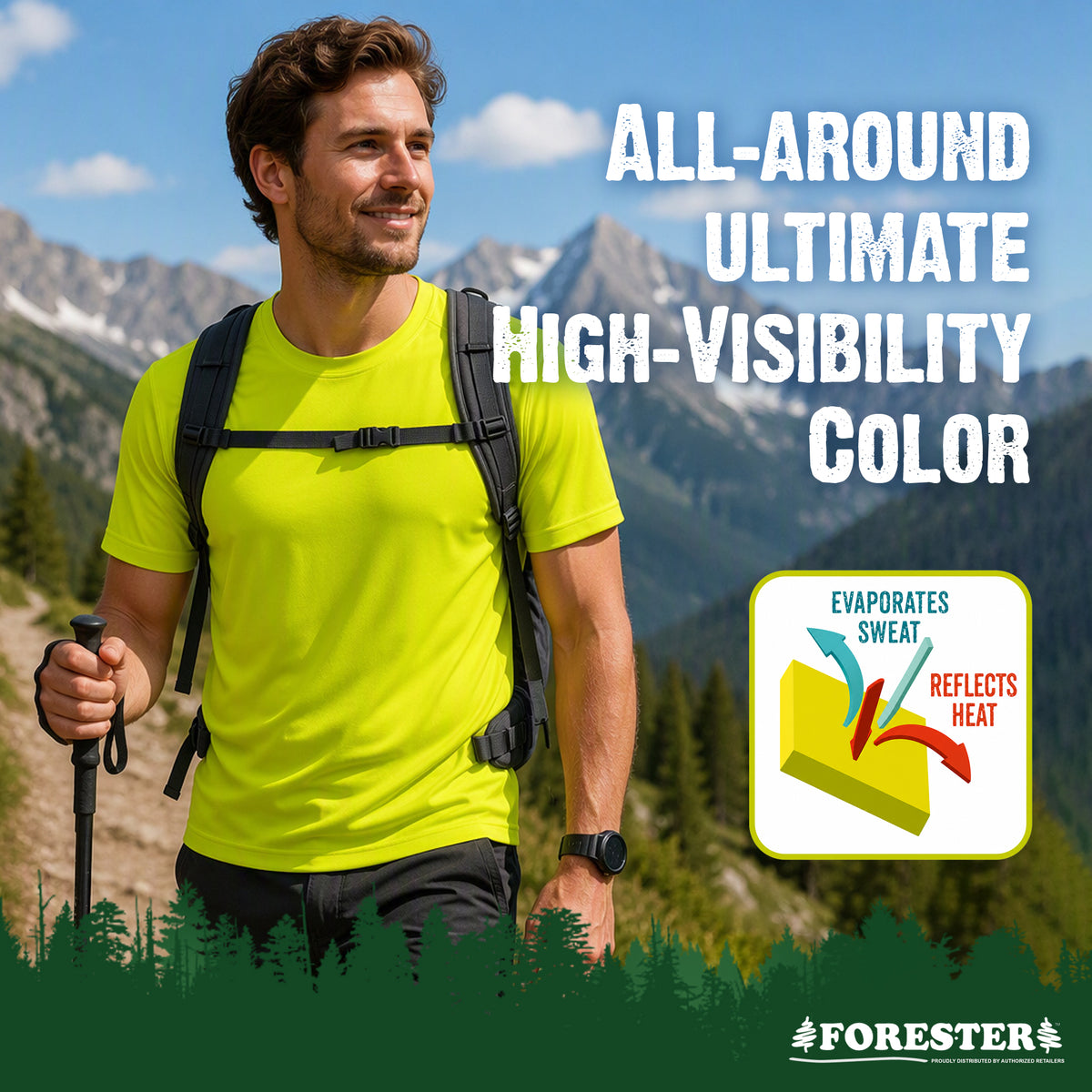High Visibility, Lightweight Performance Short Sleeve Sun Shirts