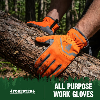 Forester All Purpose Work Glove - Open Cuff Elastic Wrist