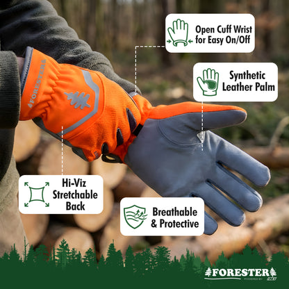Forester All Purpose Work Glove - Open Cuff Elastic Wrist