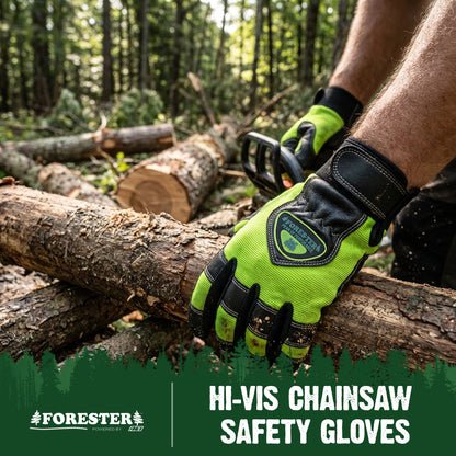 Forester Hi-Vis Kevlar Lined Chainsaw Glove