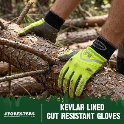 Forester Cut Resistant Work Glove - Neoprene Cuff with Velcro Closure