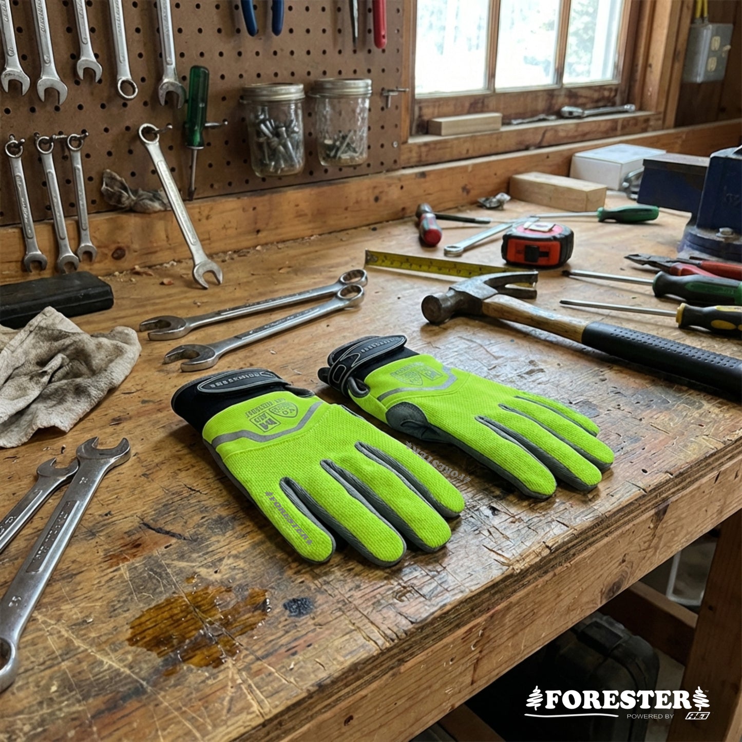 Forester Cut Resistant Work Glove - Neoprene Cuff with Velcro Closure