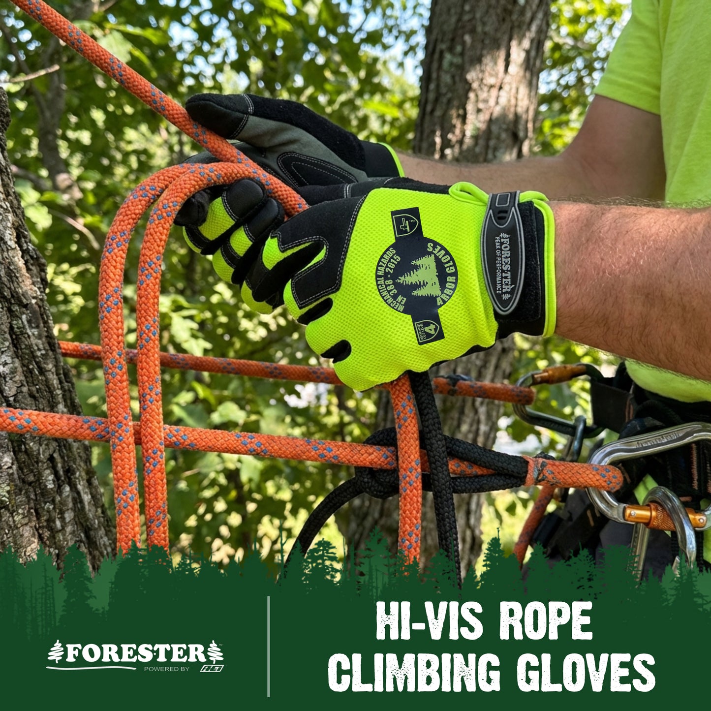 FORESTER Hi-Vis Arborist Rope Climbing Glove