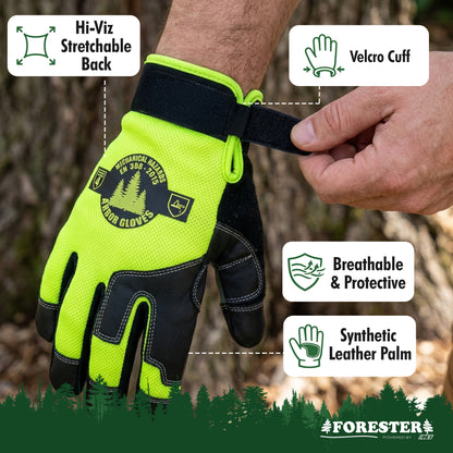 FORESTER Hi-Vis Arborist Rope Climbing Glove