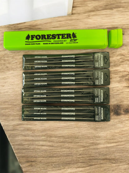 FORESTER SLEEVED SWISS ROUND CHAINSAW FILES - 12 FILE