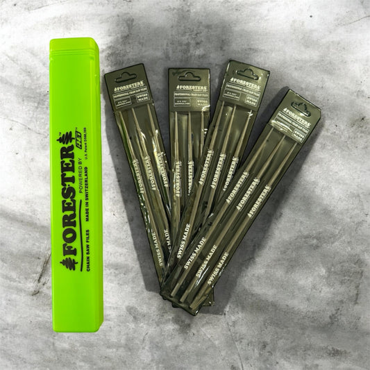 FORESTER SLEEVED SWISS ROUND CHAINSAW FILES - 12 FILE