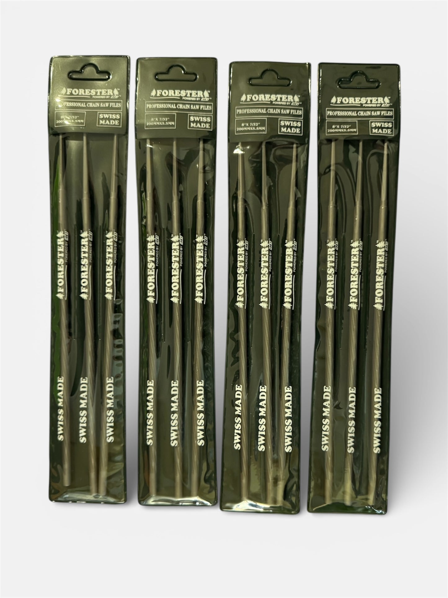 FORESTER SLEEVED SWISS ROUND CHAINSAW FILES - 12 FILE