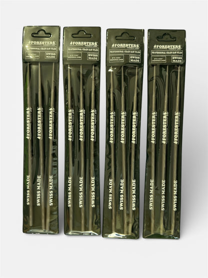 FORESTER SLEEVED SWISS ROUND CHAINSAW FILES - 12 FILE