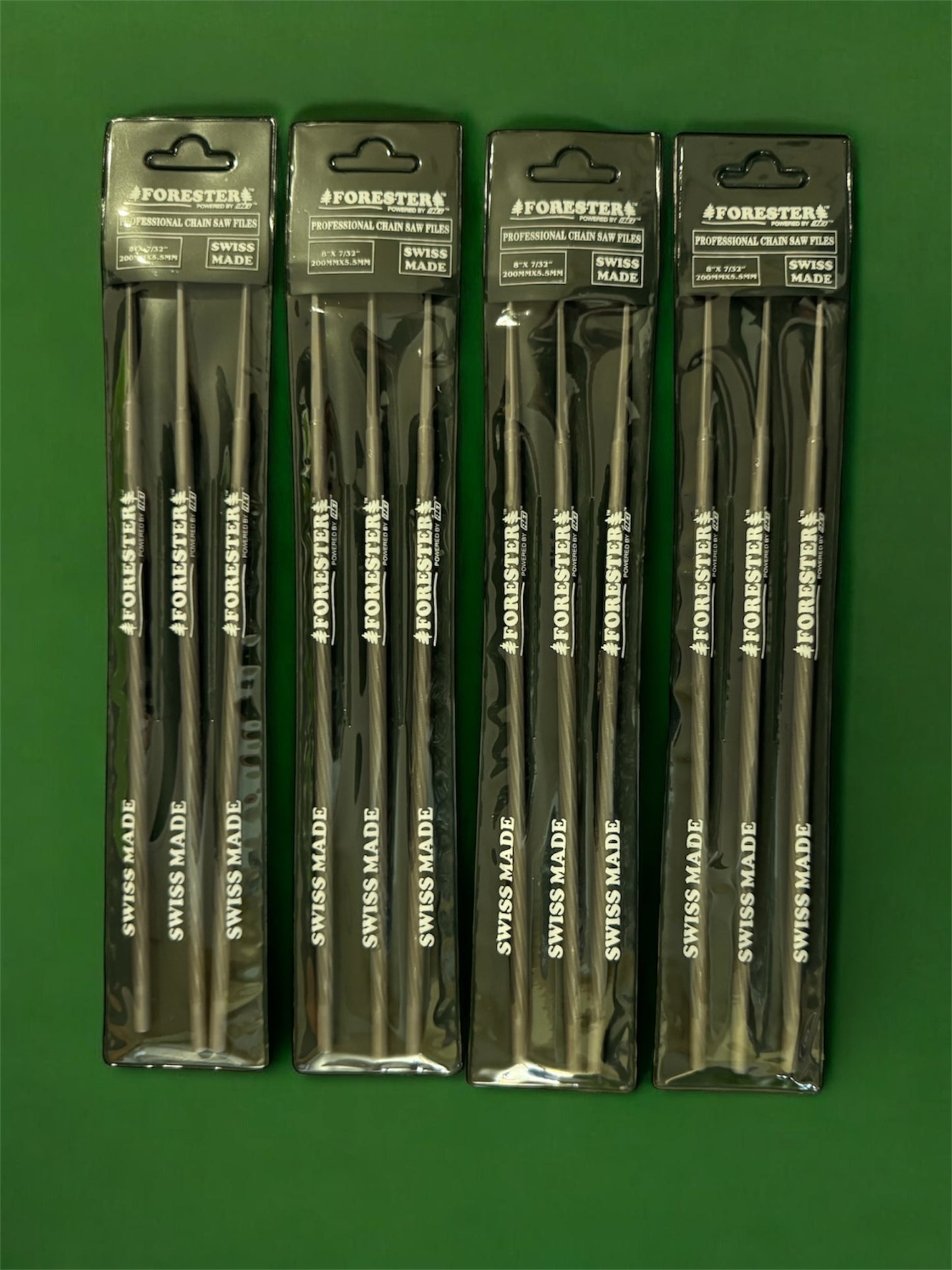 FORESTER SLEEVED SWISS ROUND CHAINSAW FILES - 12 FILE