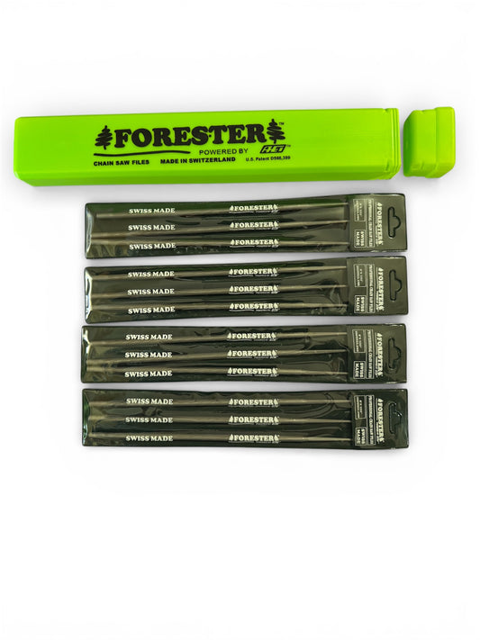 FORESTER SLEEVED SWISS ROUND CHAINSAW FILES - 12 FILE