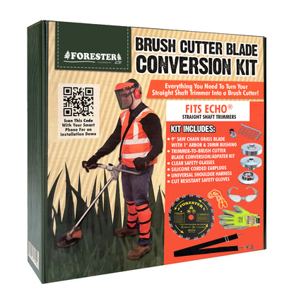 FORESTER Brush Cutter Trimmer Conversion Kit with 8” Weed Eater Blade Compatible with Echo Trimmers