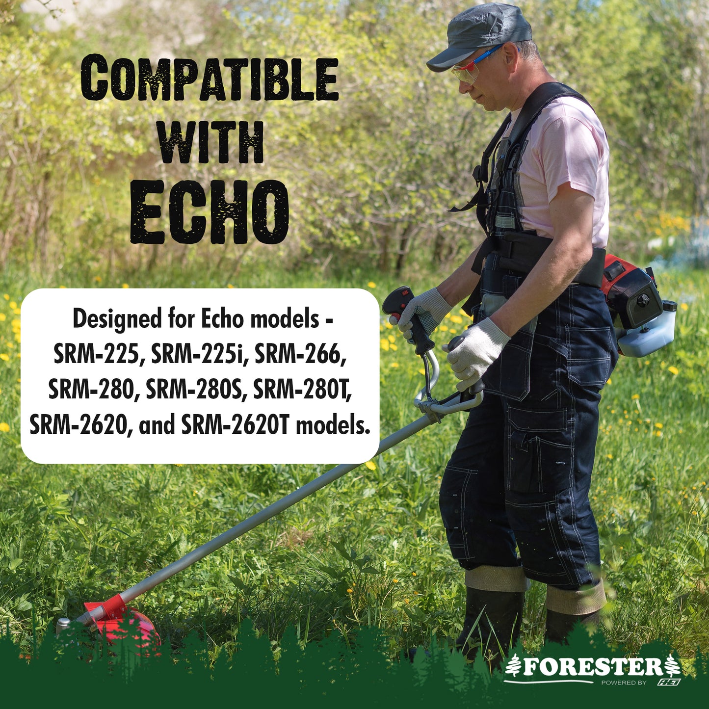 FORESTER Brush Cutter Trimmer Conversion Kit with 8” Weed Eater Blade Compatible with Echo Trimmers