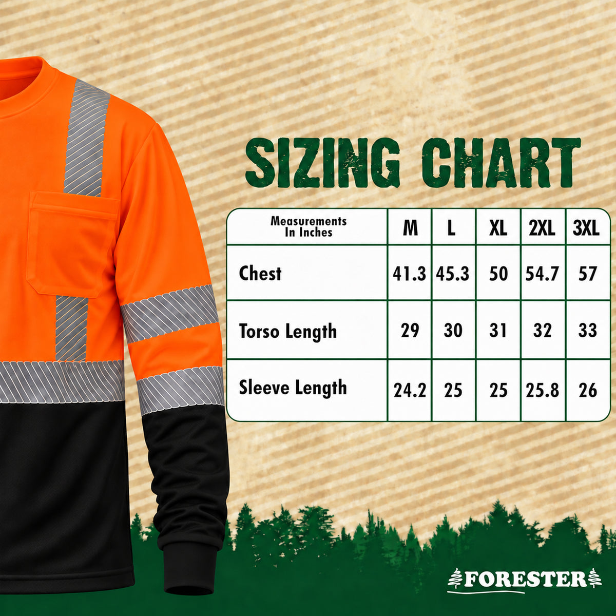 Hi-Vis Class 3 Reflective Safety Shirt - Hi-Vis Orange with Black Bottom