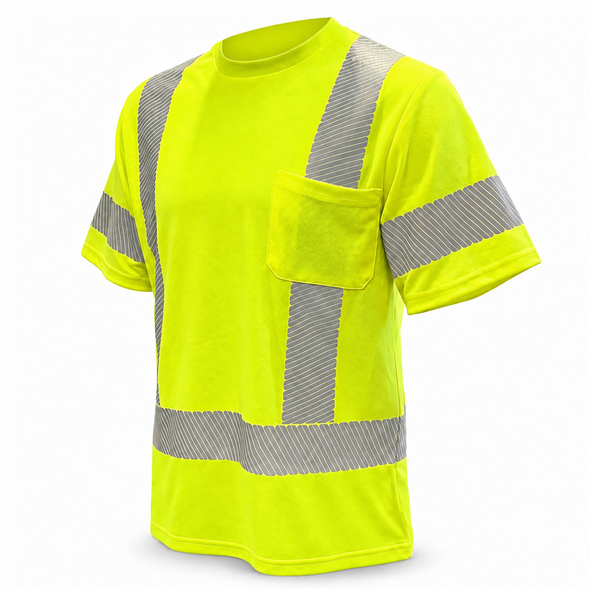 Hi-Vis Class 3 Reflective Safety Shirt - Hi-Vis Green