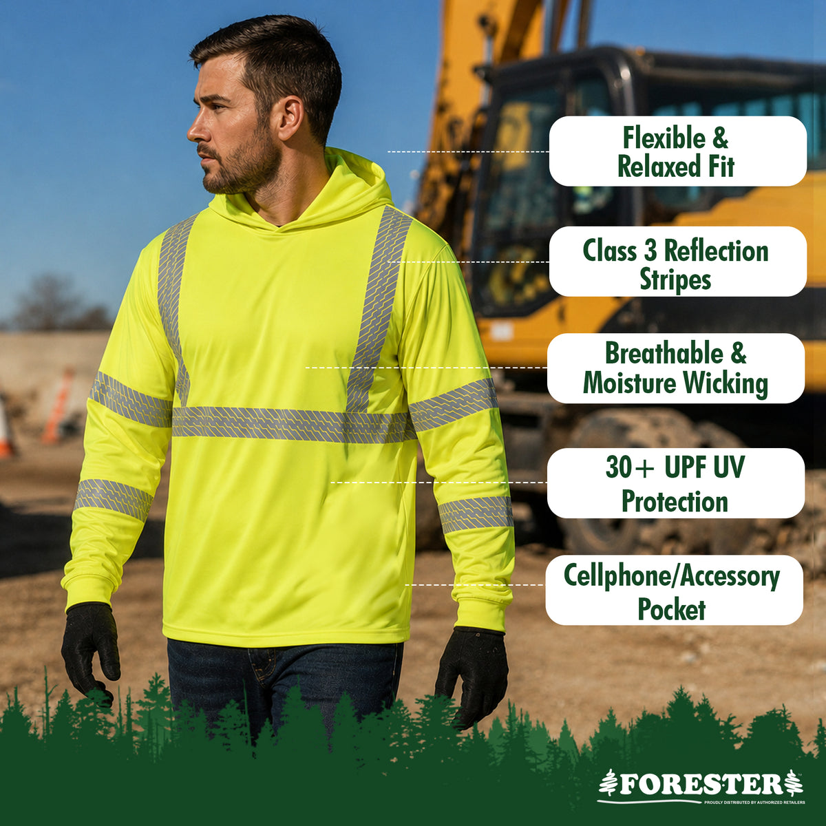 High Visibility, Class 3, Lightweight Cooling Sun Shirts