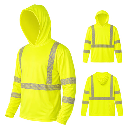 High Visibility, Class 3, Lightweight Cooling Sun Shirts