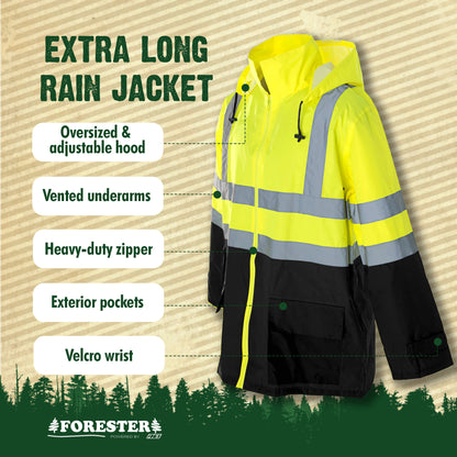 Forester Hi Vis Rain Suit - Black Bottom