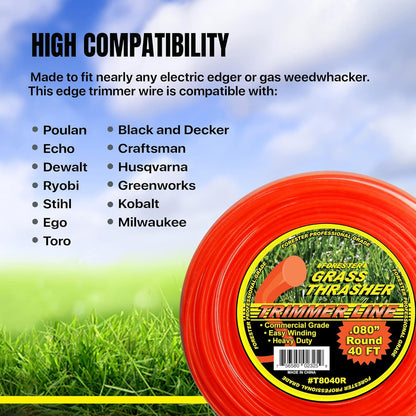 Grass Thrasher Round Style Trimmer Line