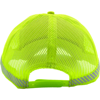 Hi Vis Safety Ball Cap with Reflective Stripe