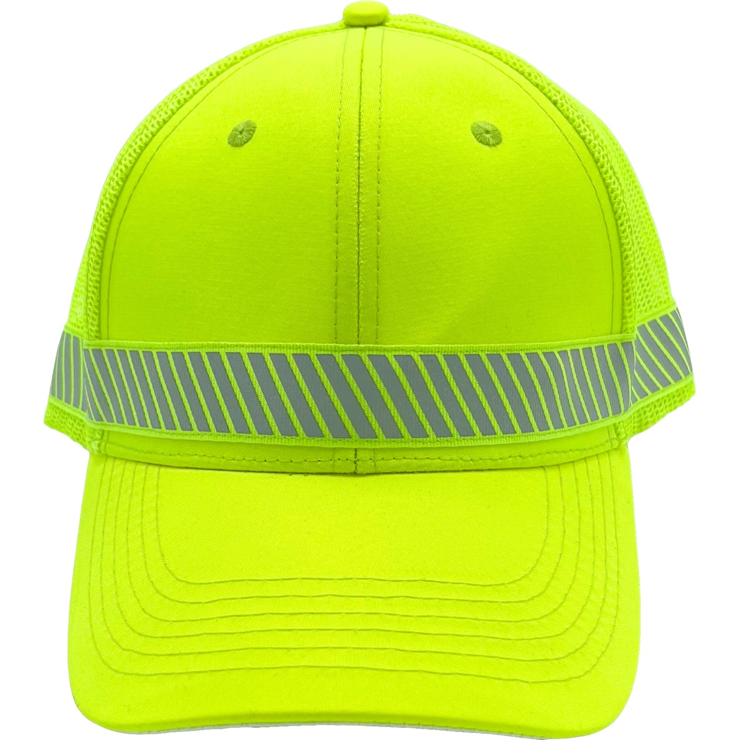 Hi Vis Safety Ball Cap with Reflective Stripe