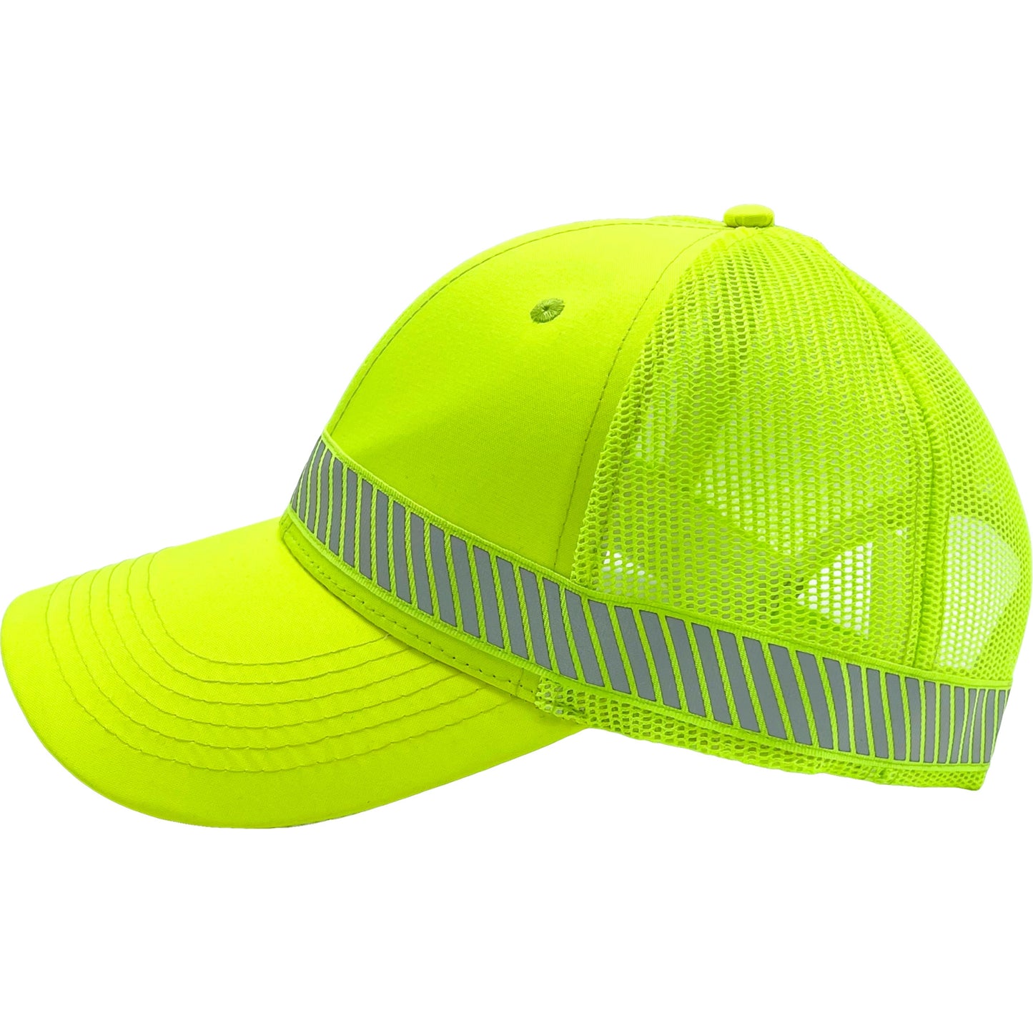 Hi Vis Safety Ball Cap with Reflective Stripe