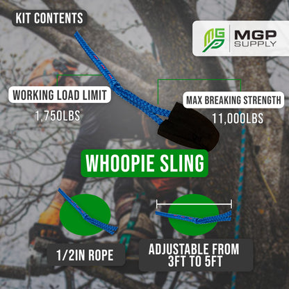 MGP SUPPLY Port-A-Wrap Kit | Includes Bull Rope, Whoopie Sling, Port Wrap, and Rope Bag |