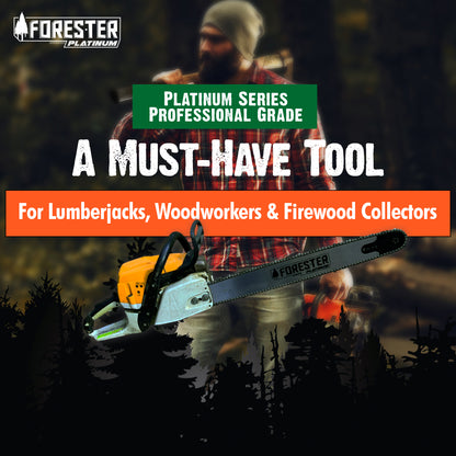 Forester Platinum Replacement 25" Chainsaw Guide Bar & Chain for Stihl - 3/8” Pitch - .050 Gauge - D025 Mount - 84 Drive Link