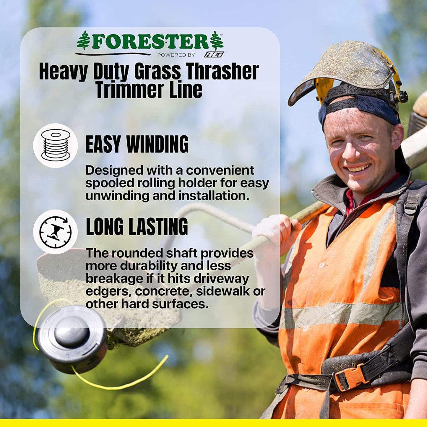 Forester Grass Thrasher - Round Cut Trimmer Line