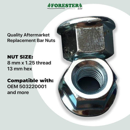 Forester Replacement Chainsaw Bar Nut for Husqvarna Chainsaws