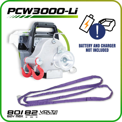 Portable Winch 80/82 V Battery Powered Pulling Winch