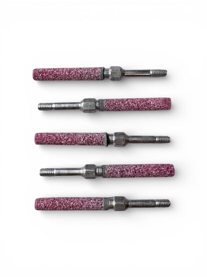 THREADED SHAFT GRINDING STONES - 5 PACK - PINK