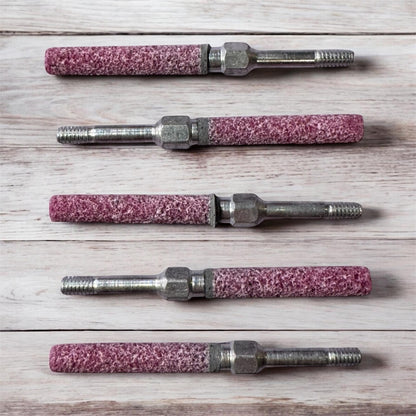 THREADED SHAFT GRINDING STONES - 5 PACK - PINK