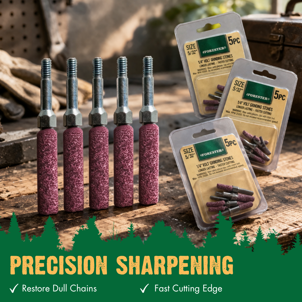 THREADED SHAFT GRINDING STONES - 5 PACK - PINK
