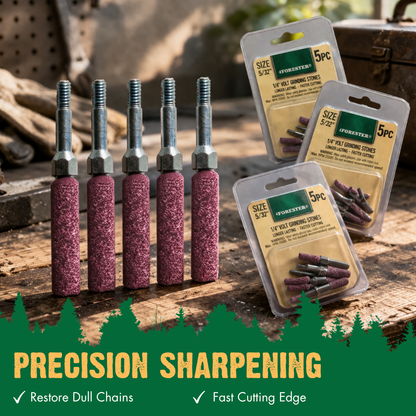 THREADED SHAFT GRINDING STONES - 5 PACK - PINK