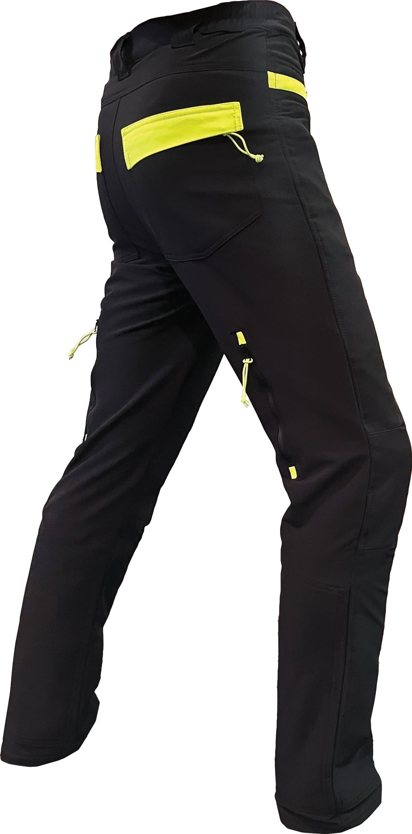 Forester Chainsaw Safety Pants - High Performance, Elastic Sides, Breathable, Water Resistant, Reflective Logo, Zippered Vents, Hi-Vis Back Pockets - Chainsaw Pants