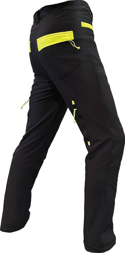 Forester Chainsaw Safety Pants - High Performance, Elastic Sides, Breathable, Water Resistant, Reflective Logo, Zippered Vents, Hi-Vis Back Pockets - Chainsaw Pants