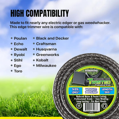 Twisted Trimmer Line - Professional Grade