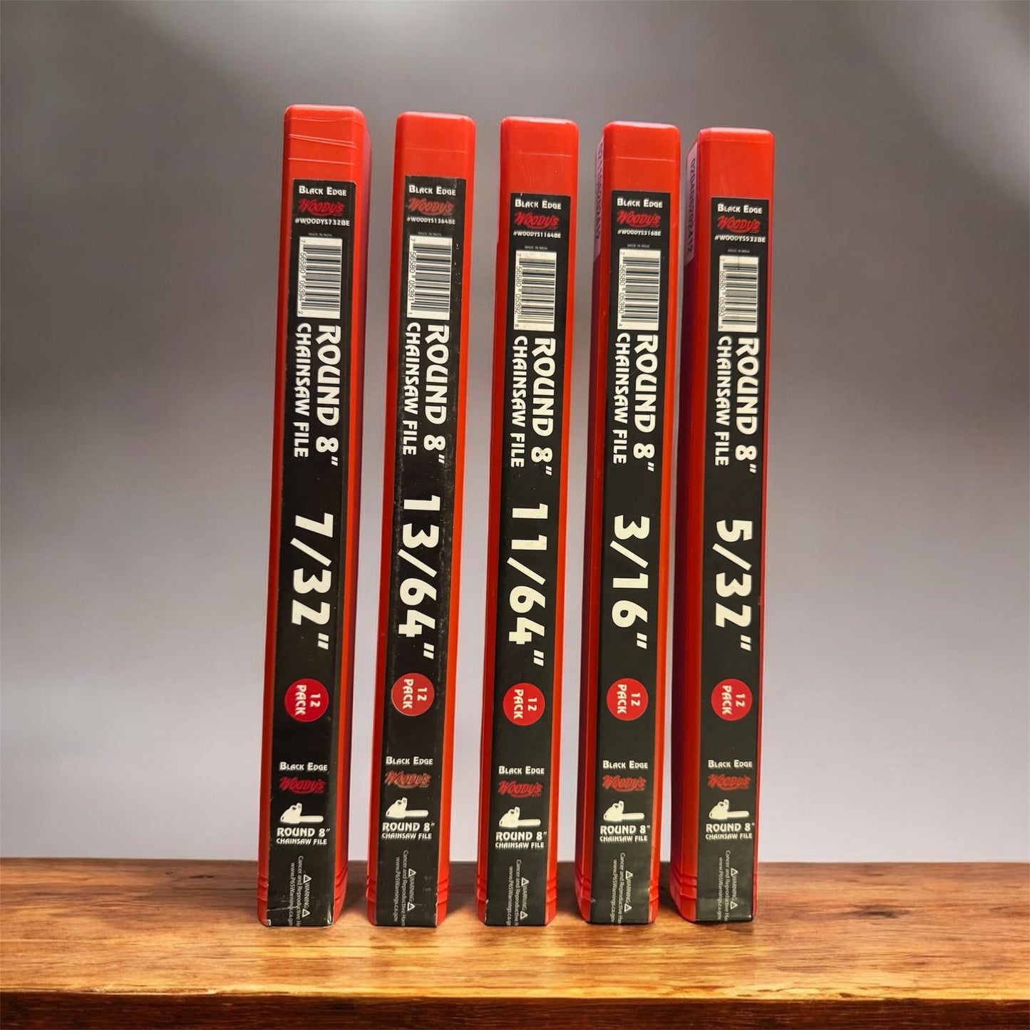 WOODY'S BLACK EDGE ROUND CHAINSAW FILE - 12 PACK