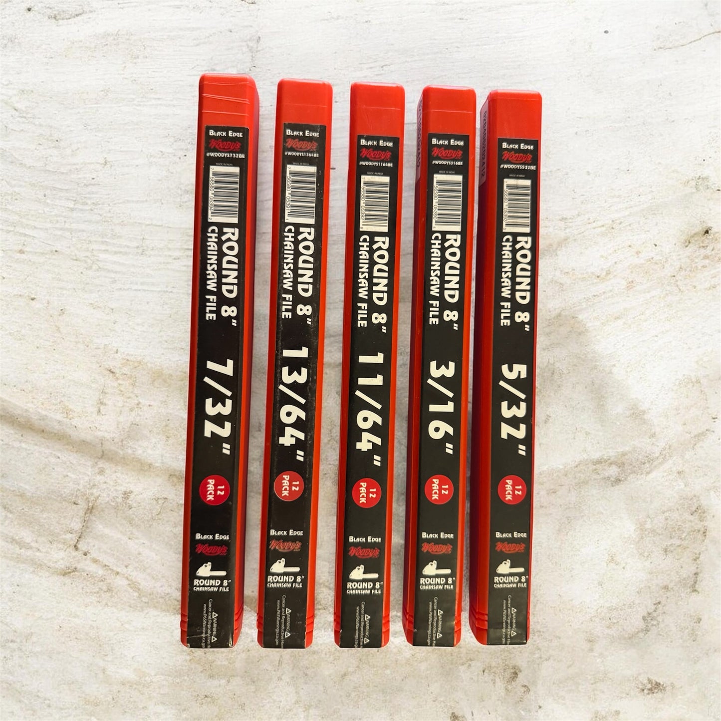 WOODY'S BLACK EDGE ROUND CHAINSAW FILE - 12 PACK