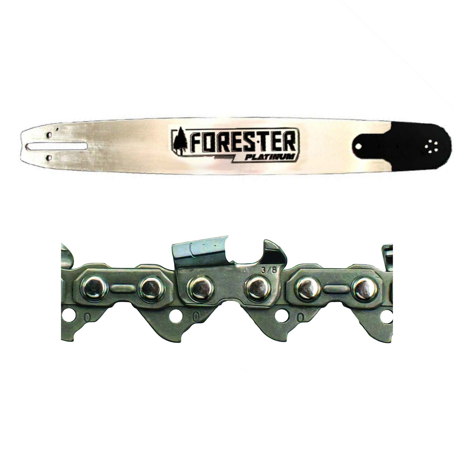 Forester Platinum Chainsaw Bar & Chain Combo - 3/8" Pitch, .050" Gauge, D009 Mount - Replacement For Husqvarna