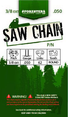 FORESTER Chainsaw Chain 10SC-62E, 18 inch Saw Chain, 62 Drive Links