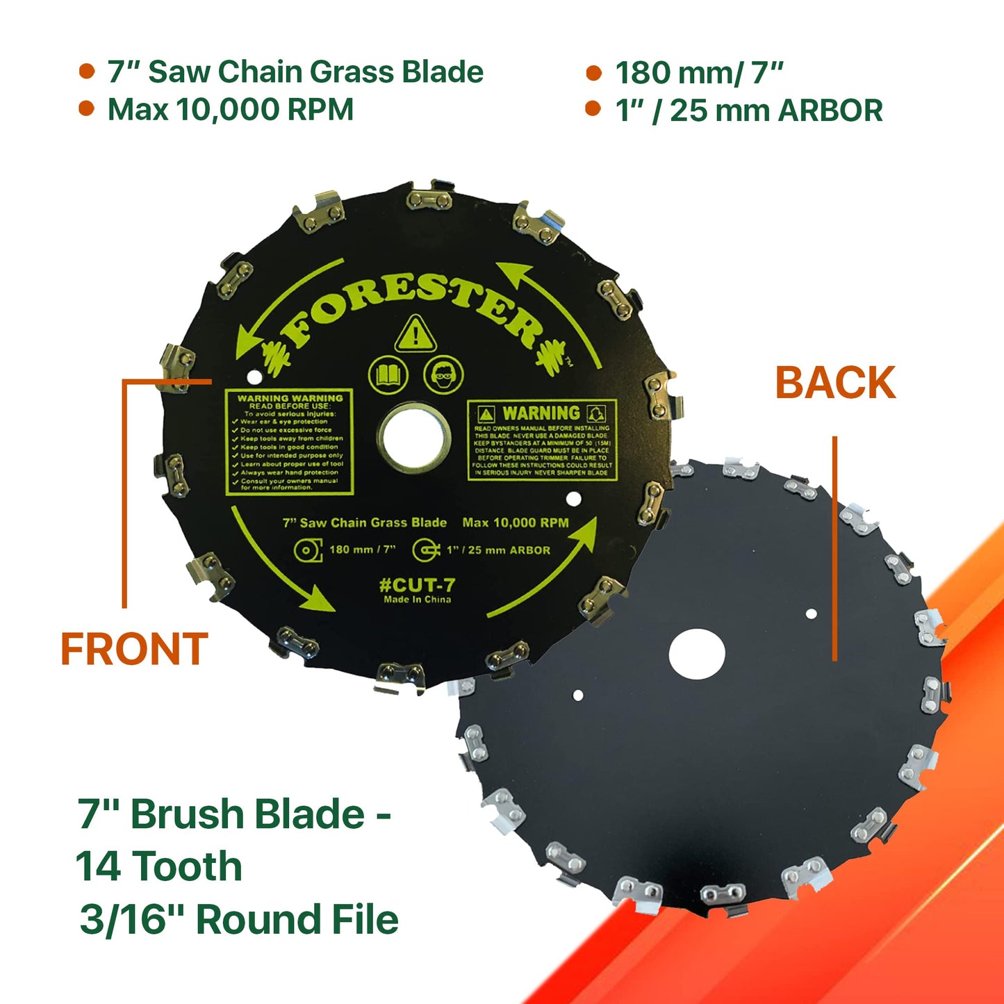 FORESTER Brush Cutter Blades - Trimmer Chainsaw Tooth Saw Blade - for Trimmin...