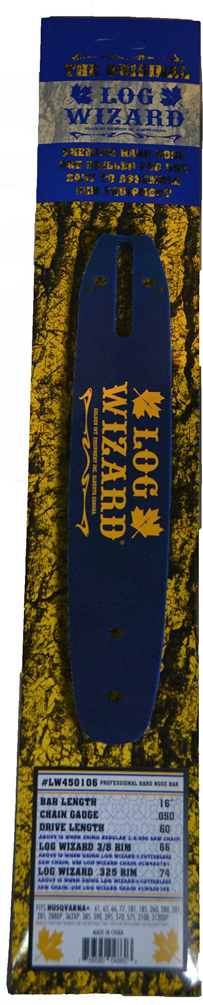 Log Wizard Chainsaw Bar to Fit Husqvarna D009 Chainsaws .050 Gauge