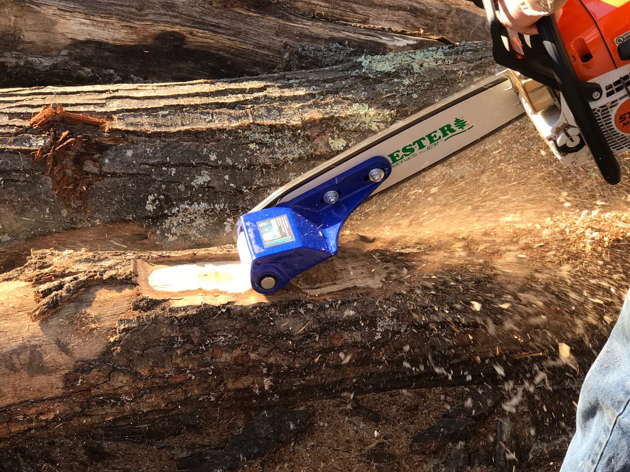 The Original Log Wizard Debarking Tool - Chainsaw De-Barker Multisaw Attachment