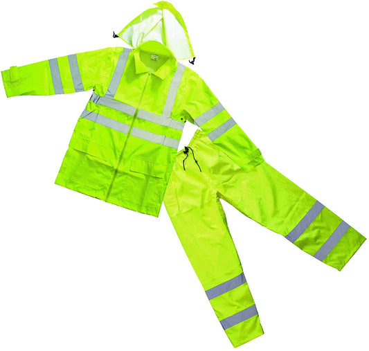 Forester Class 3 Hi Vis Green Rain Suit